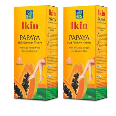 Astaberry Ikin Hair Removal Creme - Papaya (Pack of 2 x 60 gm) - Shaving & Hair Removal