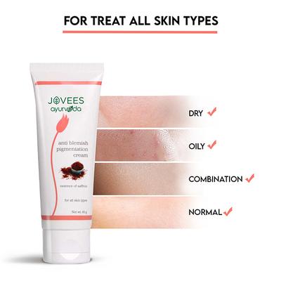 Jovees Herbal Anti Blemish Pigmentation Face Cream For All Skin Types and Paraben & Alcohol Free - Face Creams