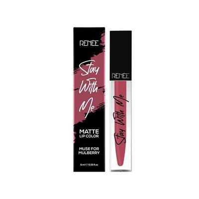 RENEE Stay With Me Matte Lip Color - Muse For Mulberry 5 ml - Liquid Lipsticks