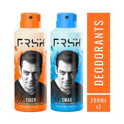 Frsh Dedorant Body Spray - Tiger & Swag-Pack Of 2 400 ml - Men Deodorants/Roll-Ons