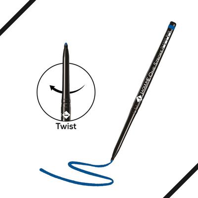 Jaquline USA One Stroke Classic Blue Kajal 12 hr 0.30 gm - Kajal & Kohls