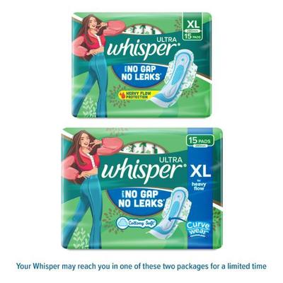 Whisper Ultra Clean Sanitary Pads (XL) 15's - Sanitary Napkins