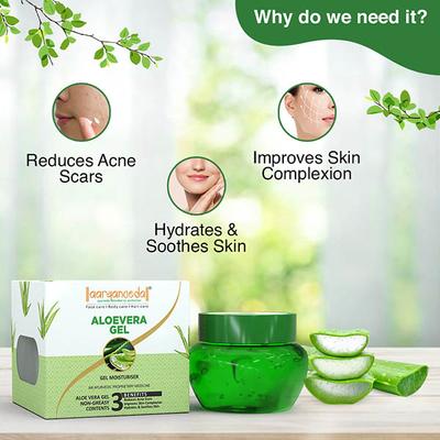 Aryanveda Natural Aloe Vera Gel For Face, Hair & Body (Pack of 2) 200 gm - Skin-Treatment