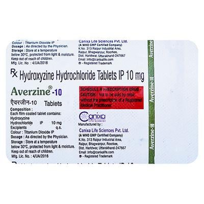 AVERZINE 10mg Tablet 15's - Allergies-Ant