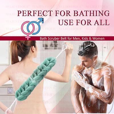 Majestique Mesh Bath Belt, Back Scrubber BA204, Gentle Massaging Body Loofah - Color May Vary 1's - Loofahs & Sponges