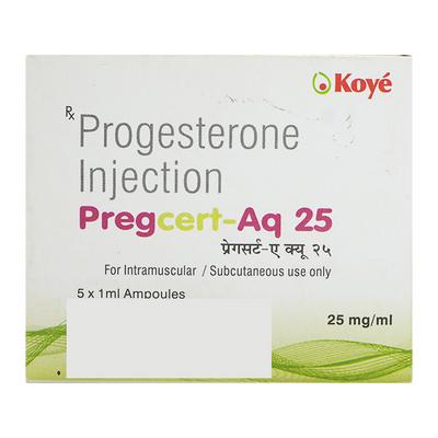 Pregcert AQ 25mg Injection 1ml - Hormonal Therapy-Oes