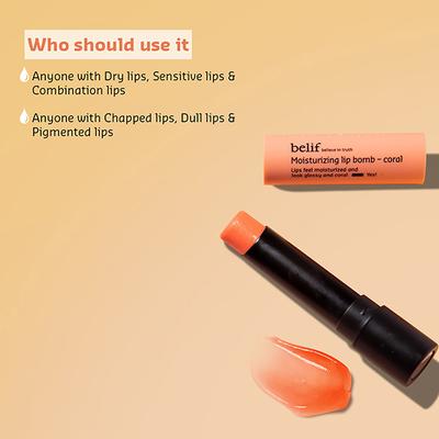 Belif Moisturizing Lip Bomb - Coral 3 gm - Lip Balms
