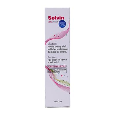 Solvin Nasal Spray 20ml - Nasal Congestion-Nas