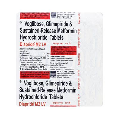 Diapride M2 LV Tablet 15'S - Diabetes-Ant