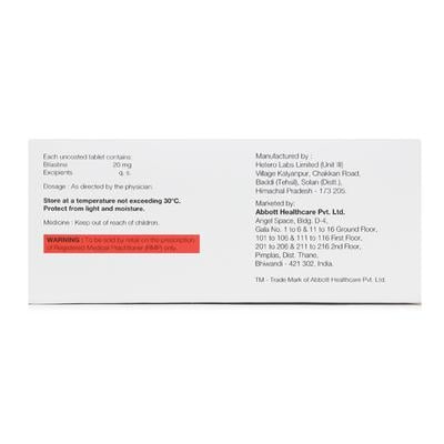 BILAZEST 20mg Tablet 10's - Allergies-Ant