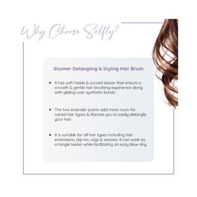 Sanfe Selfly Stunner Detangling and Styling Hair Brush 1's - Multi-Stylers