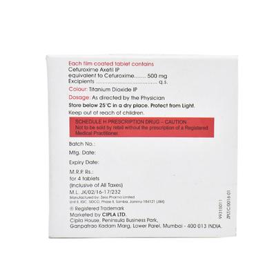 Cefasyn 500mg Tablet 4'S - Bacterial Infections-Cep
