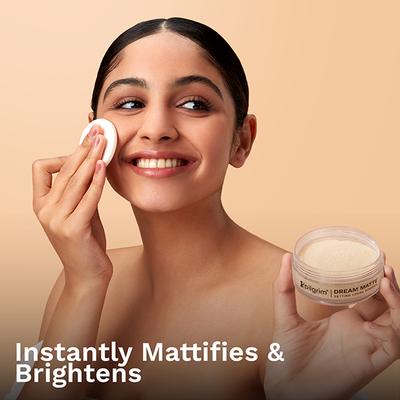 Pilgrim Banana Setting Loose Powder with Brightening Effect Sets Makeup All Day Long Pore-Blurring Smooth Finish Instant Oil-Control Lightweight 8 gm - Loose Powder