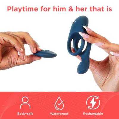 Skore Tremor Rechargeable Dual Motor Vibrating Ring 1's - Massagers And Vibrators