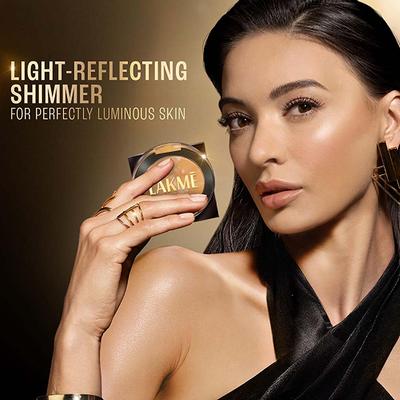 Lakme Glitterati Marble Highlighter 01 Gold Goddess 7 gm - Highlighters & Illuminators