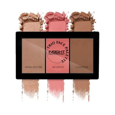 INSIGHT PROFESSIONAL TRIO FACE PALETTE (HIGHLIGHTER-BLUSHER-CONTOUR) 15 gm - Highlighters & Illuminators