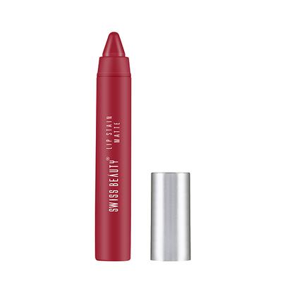 Swiss Beauty Lip Stain Matte Lipstick Coral Red 3.4 gm - Lipsticks