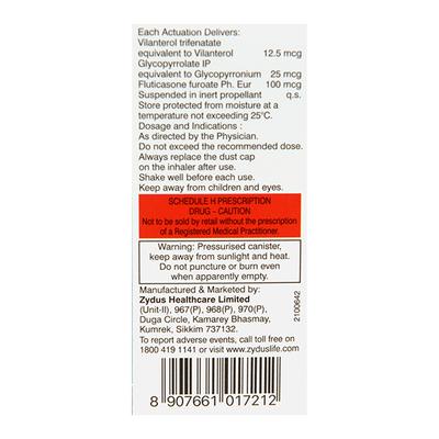 ODIHALE G 100 WITH DOSE COUNTER Inhaler 120md - Asthma/COPD-Ast
