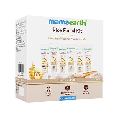 Mamaearth Rice Facial Kit with Rice Water and Niacinamide for Glass Skin 1's - Facial Kits