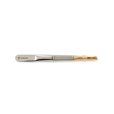 Basicare Tweezer 1/2 Gold Blade 8.5Cm 1's - Tweezers