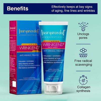 Aryanveda Wrinklend Advance Age Spot Reducer - Anti Wrinkle Face Wash 60 ml - Face Wash & Cleansers