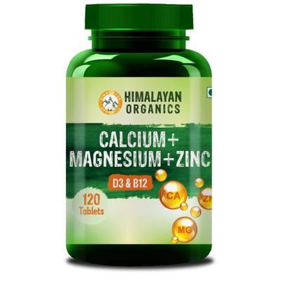Himalayan Organics Calcium+Magnesium+Zinc+D3 & B12 Tablet 120's - Calcium And Minerals