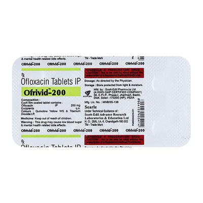 OFRIVID 200mg Tablet 10's - Bacterial Infections-Qui