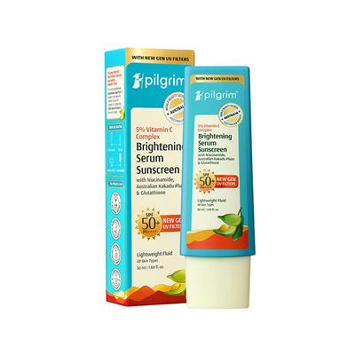 Pilgrim 5% Vitamin C Brightening Ultra Light Gel Sunscreen SPF 60 PA+++ with Australian Kakadu Plum 45 ml - Face Sunscreen