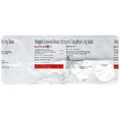 GLUVILDA D 5 Tablet 10's - Diabetes-Ant