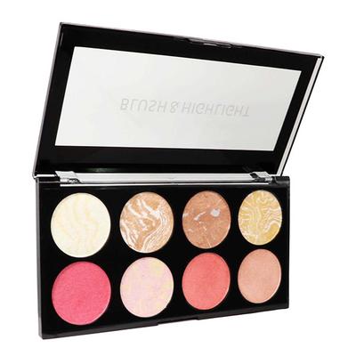 Half N Half HD Pro Blush & Highlight Makeup Multicolour Palette 02 18 gm - Face Palettes