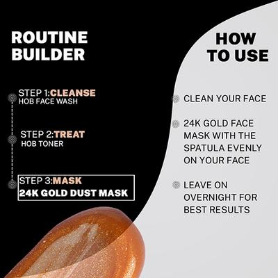 House of Beauty 24K Real Gold Dust Face Mask-Bridal Party Instant Glow with Niacin& Vit-C 100ml - Face Mask
