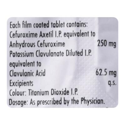 Cerom CV 250mg Tablet 6'S - Bacterial Infections-Cep