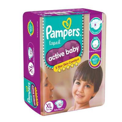 Pampers Active Baby (XL) 32's - Diapers & Wipes