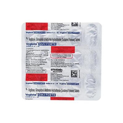VOGLISTAR GM 2 FORTE Tablet 15's - Diabetes-Ant