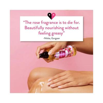 Find Your Happy Place Wrapped In Your Arms After-Bath Body Oil Blush Rose & Raspberry 200 ml - Hair Oils