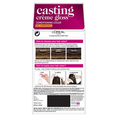 L'Oreal Paris Casting Creme Gloss Hair Color, 530 Praline Brown 159.5 Gm - Crème