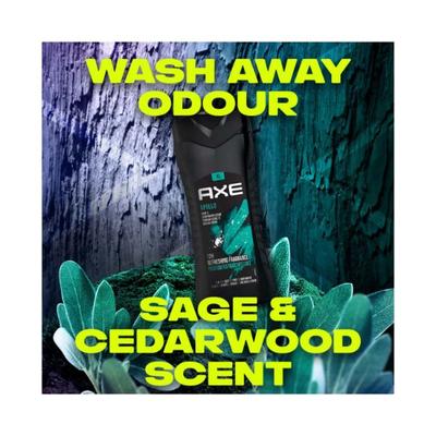 Axe Apollo 3 In 1 Body Face & Hair Wash for Men Long-Lasting Fragrance 400 ml - Shower Gels & Body Wash