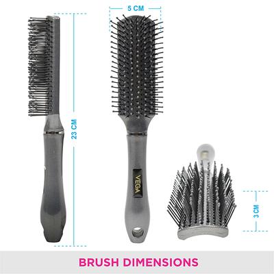 Vega Flat Brush (E10 - FB) 107 gm - Hair Brushes