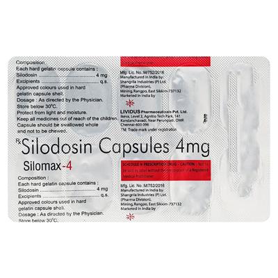 SILOMAX 4 Capsule 10's - Bladder And Prostate Disorders-Dru