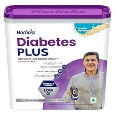 Horlicks Diabetes Plus Powder - Vanilla Flavour (Jar) 1 kg - Diabetes (Fitness)