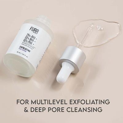 FURR By Pee Safe AHA 25% + PHA 5% + BHA 2% Exfoliating Face Serum Offers Gentle Exfoliation , Boosts Collagen & Refines Texture, Restores Clarity & Radiance 30 ml - Face Gels