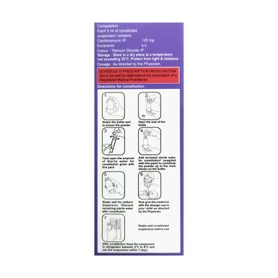 CLARINOVA 125MG MIXED FRUIT FLAVOUR Dry Syrup 30ml - Bacterial Infections-Mac
