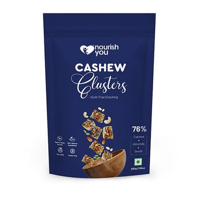 Nourish You Cashew Cluster 200 gm - Nutritional Bars