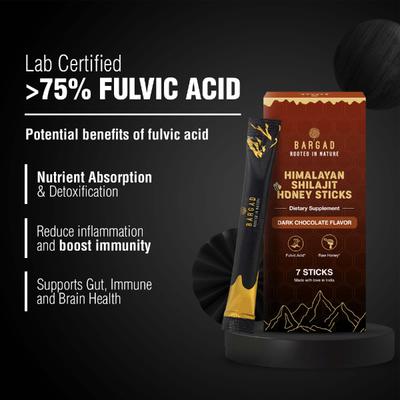 Bargad Himalayan Shilajit Honey Sticks - Dark Chocolate Flavour 7's - Speciality Medicines