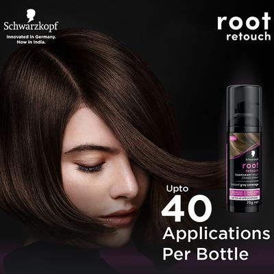 Schwarzkopf Root Retouch Temporary Brown Root Cover Spray For Instant Grey Coverage 120 ml - Hair Sprays & Mists