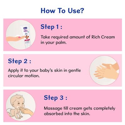 Chicco Baby Moments Rich Cream 100gm - Creams, Lotions & Oils