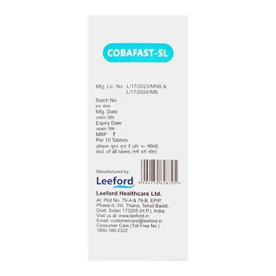 COBAFAST SL Sublingual Tablet 10's - Anaemia-VMA