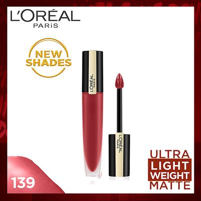 L'Oreal Paris Rouge Signature Matte Liquid Lipstick,139 Adored 7 ml - Lipsticks