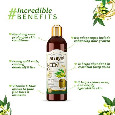 Atulya Neem Coldpress Oil 200 ml - Hair Oils