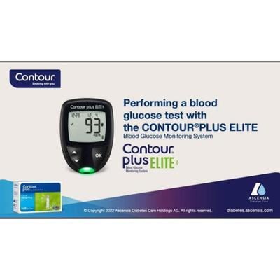 Contour Plus Elite Blood Glucose Monitor with Free Strips 25's - Blood Glucose Monitors/Strips